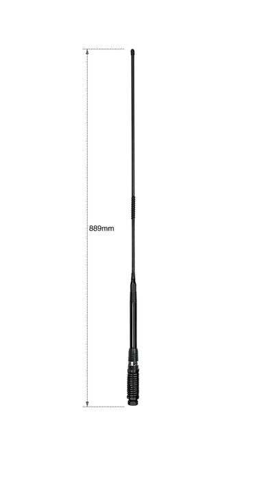 Uniden AT850BK Elevated Feed and Stainless Steel Whip UHF Antenna