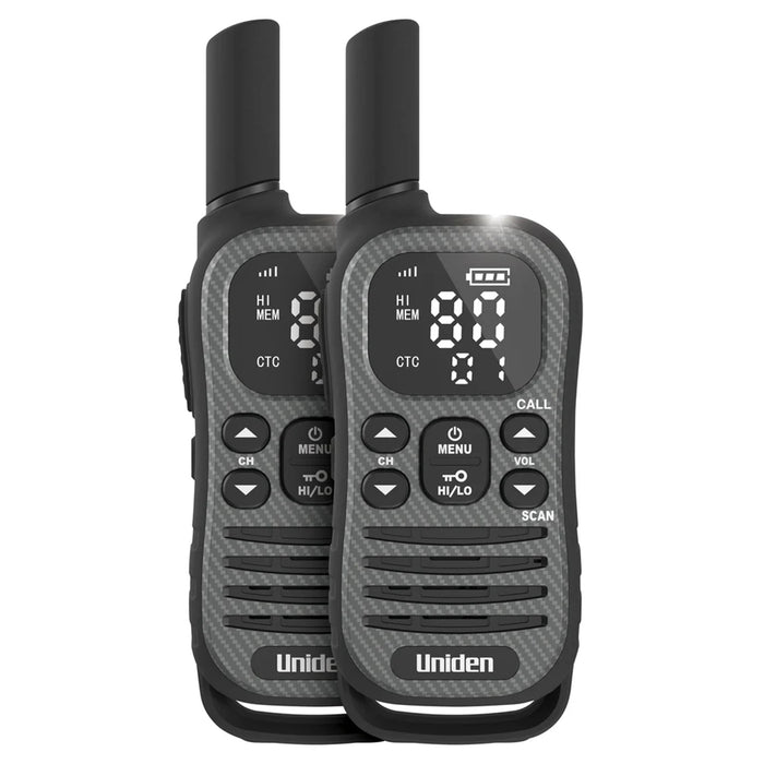 Uniden Twin Pack 2W UHF-CB Handheld Radios w/ Accessories