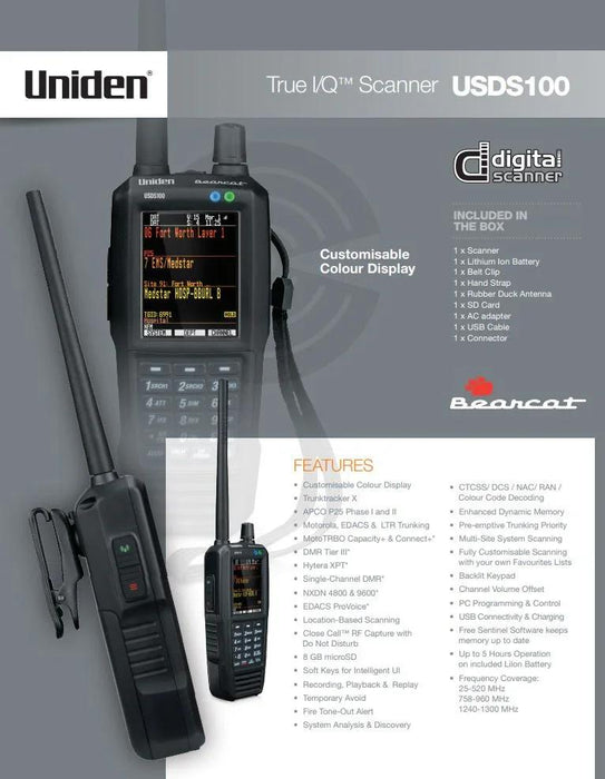 Uniden Scanner USDS100 Digital Programmable True I/Q Scanner - LX2001 - Homewares, Outdoor, Phone Accessories, Cases, Speakers, Headphones + More -