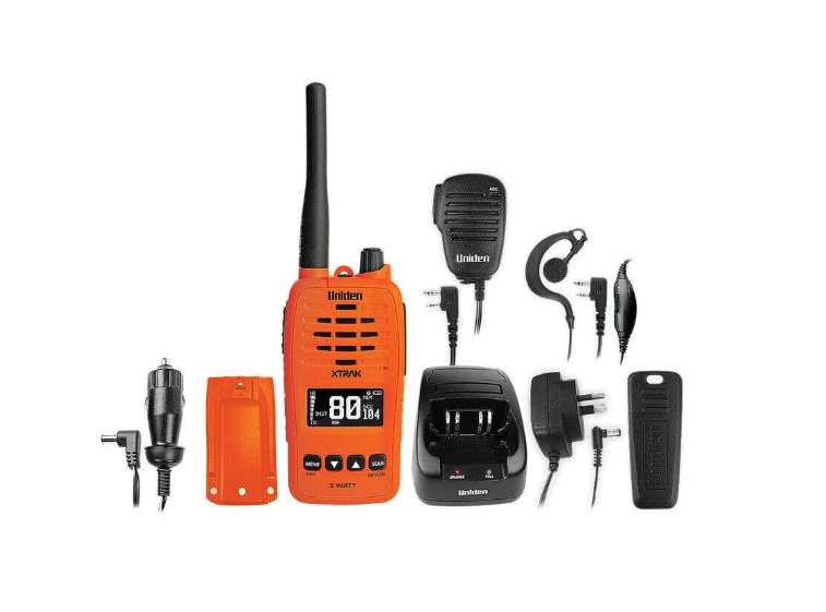 Uniden XTRAK-O 50 5Watt Waterproof Smart UHF Handheld Radio - Orange