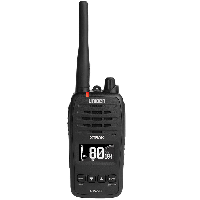 Uniden XTRAK 50 5 Watt Waterproof Smart UHF Handheld Radio - Black