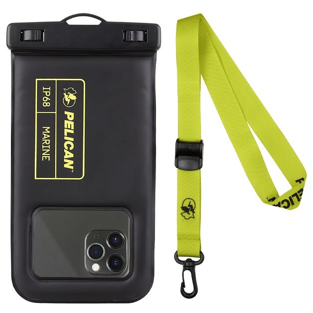 Universal Pelican Marine Waterproof Floating Pouch - Black / Neon Green