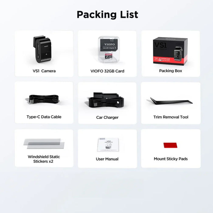 Viofo Mini Dashcam 2K Hdr Vs1 With Sony Starvis 2 Imx675 Sensor - LX2001 - Homewares, Outdoor, Phone Accessories, Cases, Speakers, Headphones + More -