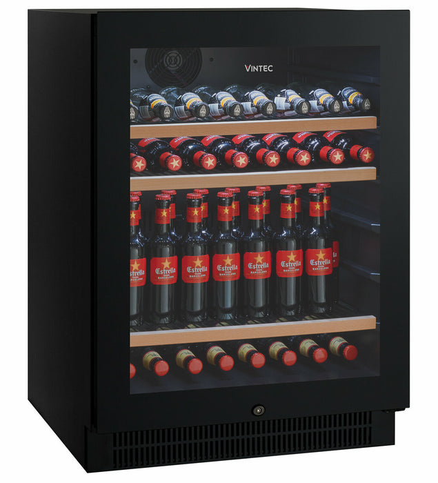Vintec 100 Beer Wine Fridge Bottle Undercounter Black Glass Door Beverage Centre - LX2001 - Homewares, Outdoor, Phone Accessories, Cases, Speakers, Headphones + More -