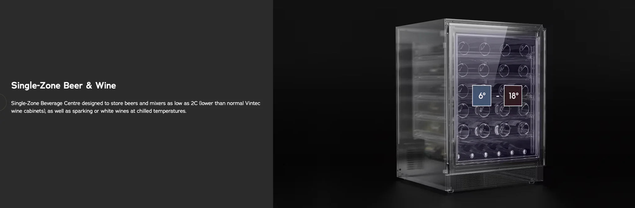 Vintec 100 Beer Wine Fridge Bottle Undercounter Black Glass Door Beverage Centre - LX2001 - Homewares, Outdoor, Phone Accessories, Cases, Speakers, Headphones + More -