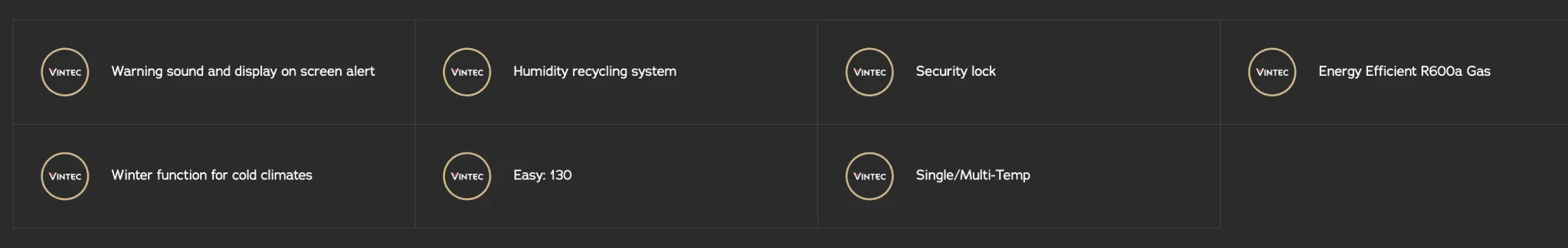 Vintec Wine Fridge Chiller 198 Bottle Capacity - Black V190SG2E-BKLH LEFT HINGE - LX2001 - Homewares, Outdoor, Phone Accessories, Cases, Speakers, Headphones + More -