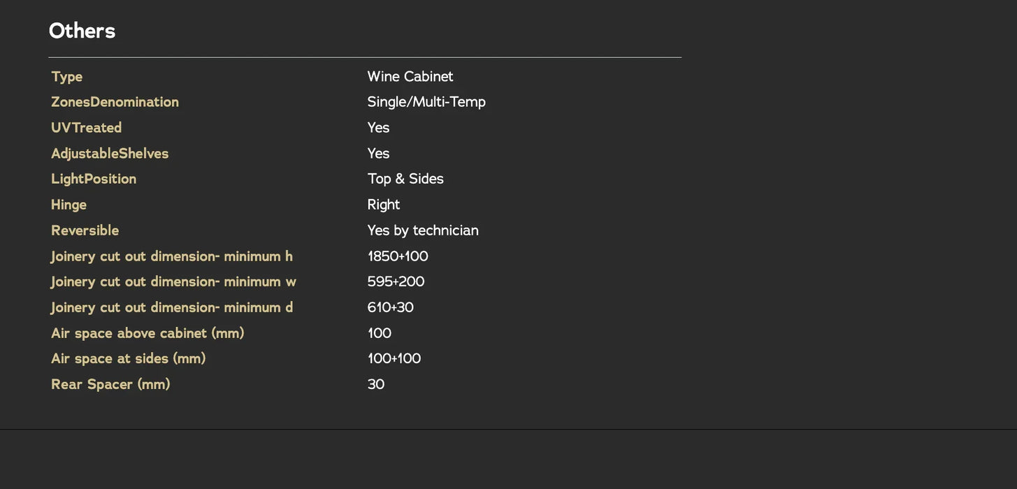 Vintec Wine Fridge Chiller 198 Bottle Capacity - Black V190SG2E-BKLH LEFT HINGE - LX2001 - Homewares, Outdoor, Phone Accessories, Cases, Speakers, Headphones + More -