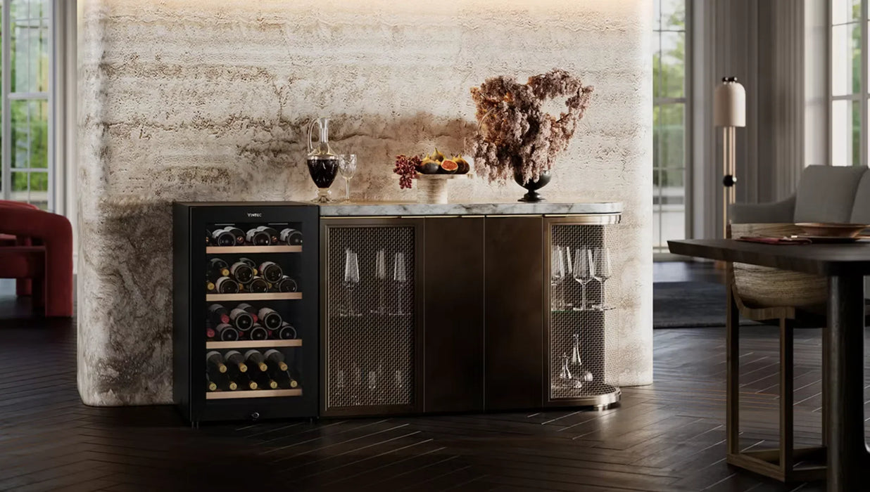 Vintec Wine Fridge Chiller with 35 Bottle Capacity - Black VWS830FCB-X - LX2001 - Homewares, Outdoor, Phone Accessories, Cases, Speakers, Headphones + More -
