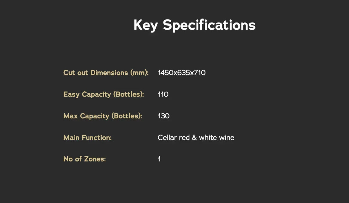 Vintec Wine Fridge with 130 Bottle Capacity - Black (VWS130SSB-X) - LX2001 - Homewares, Outdoor, Phone Accessories, Cases, Speakers, Headphones + More -