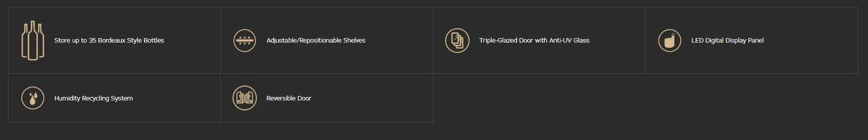 Vintec Wine Fridge with 35 Bottle Capacity - Black (VWS035SBB-X) - LX2001 - Homewares, Outdoor, Phone Accessories, Cases, Speakers, Headphones + More -