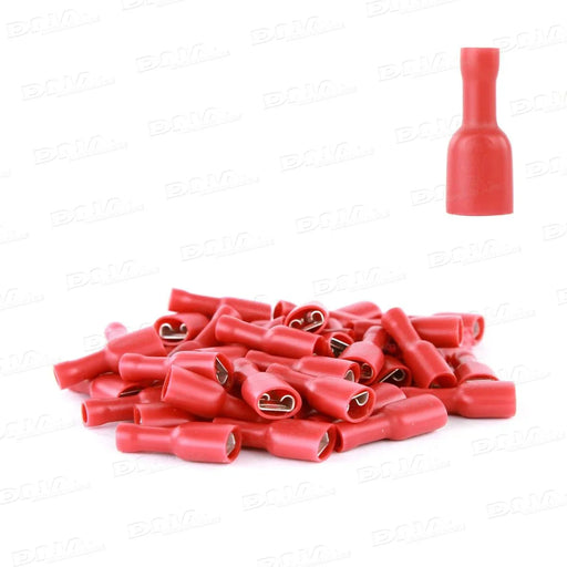 RED SPADE CRIMP TERMINALS 6.4MM - PACK OF 100 - LX2001 - Homewares, Outdoor, Phone Accessories, Cases, Speakers, Headphones + More -