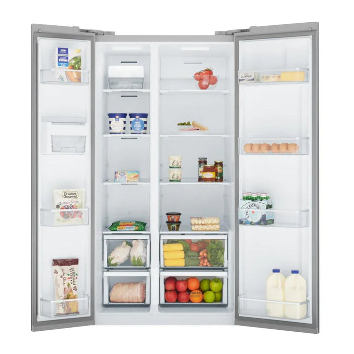 Westinghouse 624L side by side fridge, silver with fruit & vegetable boxes, glas - LX2001 - Homewares, Outdoor, Phone Accessories, Cases, Speakers, Headphones + More -