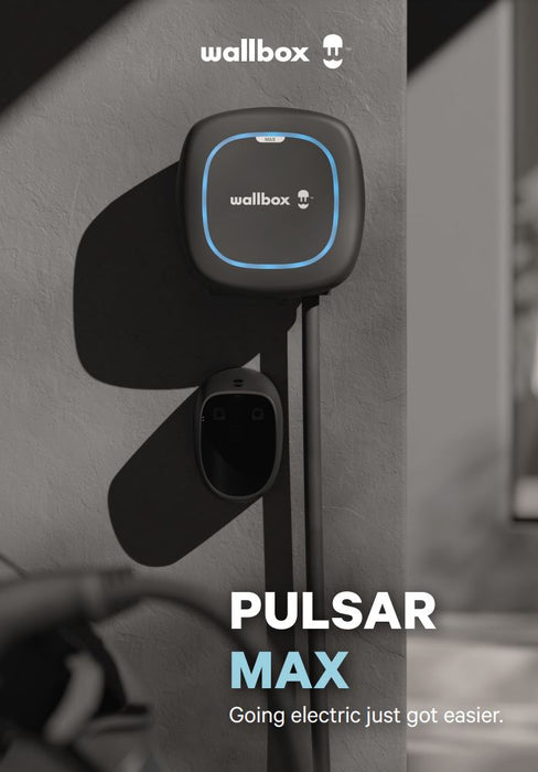 Wallbox Pulsar Max EV Electric Vehicle Charger - Type 2 - 5M - Black - 3 Phase