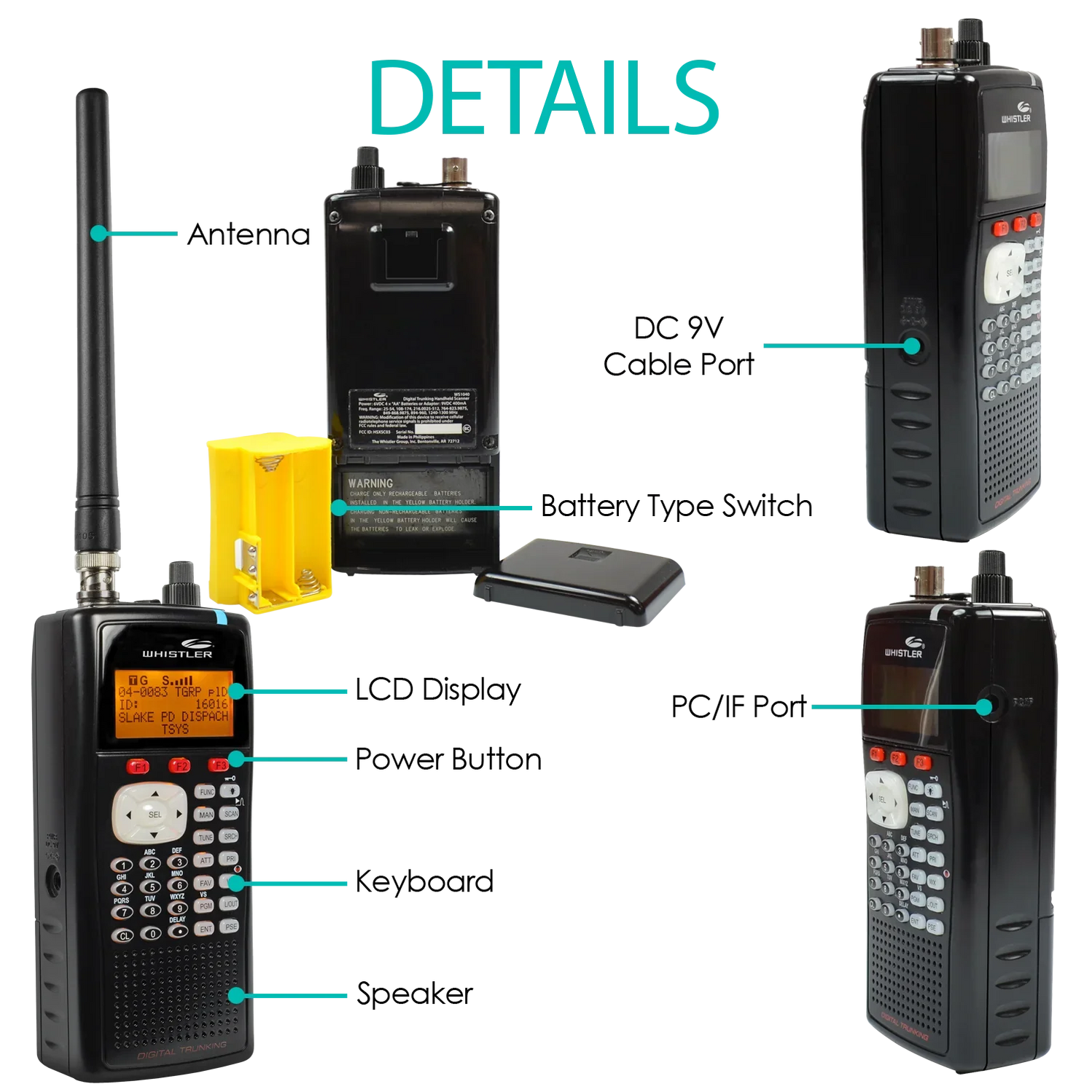 Whistler WS1040 Handheld Digital Scanner Radio — LX2001 - Homewares ...