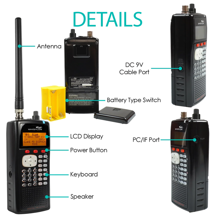 Whistler WS1040 Handheld Digital Scanner Radio - LX2001 - Homewares, Outdoor, Phone Accessories, Cases, Speakers, Headphones + More -