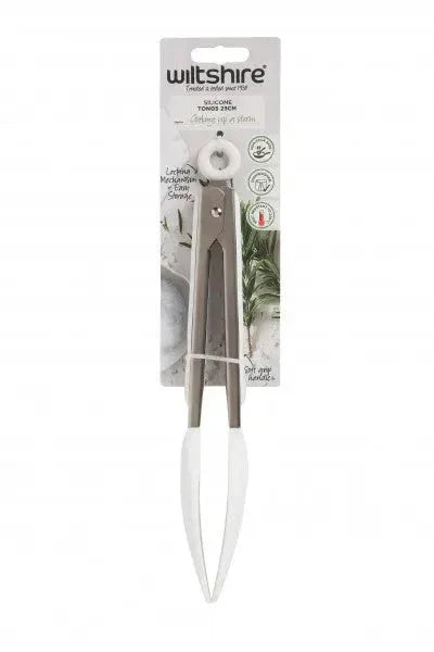 Wiltshire Silicone Tongs White 23cm - LX2001 - Homewares, Outdoor, Phone Accessories, Cases, Speakers, Headphones + More -