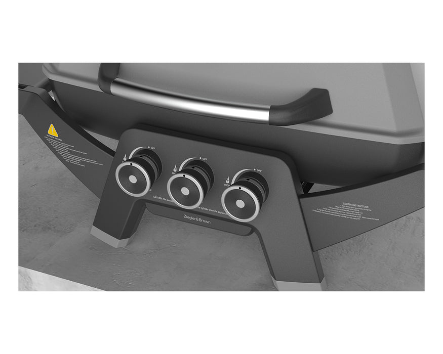 Ziggy Ziegler & Brown Elite 3B 3 Burner Grill Lpg BBQ - Gunmetal Grey - LX2001 - Homewares, Outdoor, Phone Accessories, Cases, Speakers, Headphones + More -