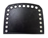 Black cast iron reversible hotplate with circular vent holes for barbecue grills