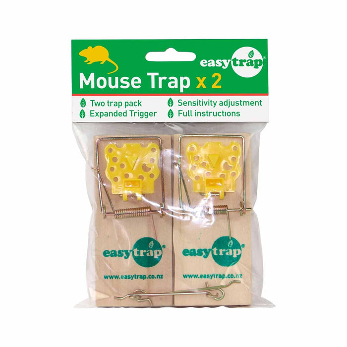 EasyTrap Wooden Mouse Trap - 2 Pack