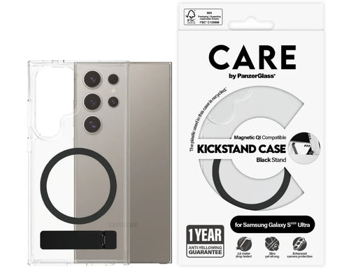 CARE by Panzer Kickstand Mag Case-Samsung GS25 Ultra-Clr/Blk - LX2001 - Homewares, Outdoor, Phone Accessories, Cases, Speakers, Headphones + More -