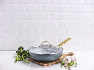 GreenPan Green Pan Padova Smokey Blue Covered Wok 28cm/3.7L - LX2001 - Homewares, Outdoor, Phone Accessories, Cases, Speakers, Headphones + More -