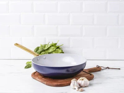 GreenPan Green Pan Padova Navy Blue Open wok 28cm/ 3.7L - LX2001 - Homewares, Outdoor, Phone Accessories, Cases, Speakers, Headphones + More -