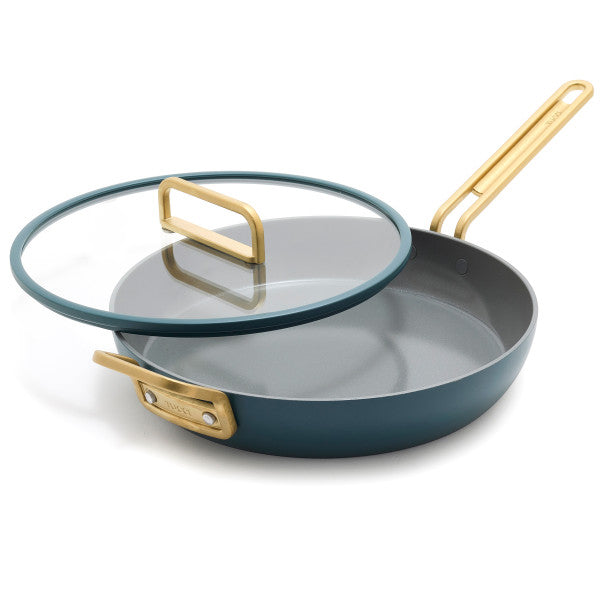 Stanley Tucci Ceramic Non-Stick 30cm Frypan with Lid | Venetian Teal