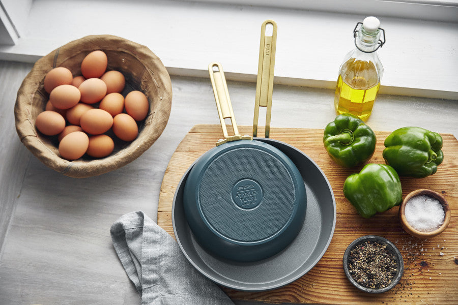 Stanley Tucci Ceramic Non-stick 20cm and 26cm Frypan Set | Venetian Teal