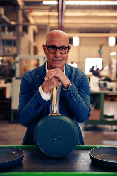 Stanley Tucci Ceramic Non-stick 20cm and 26cm Frypan Set | Venetian Teal