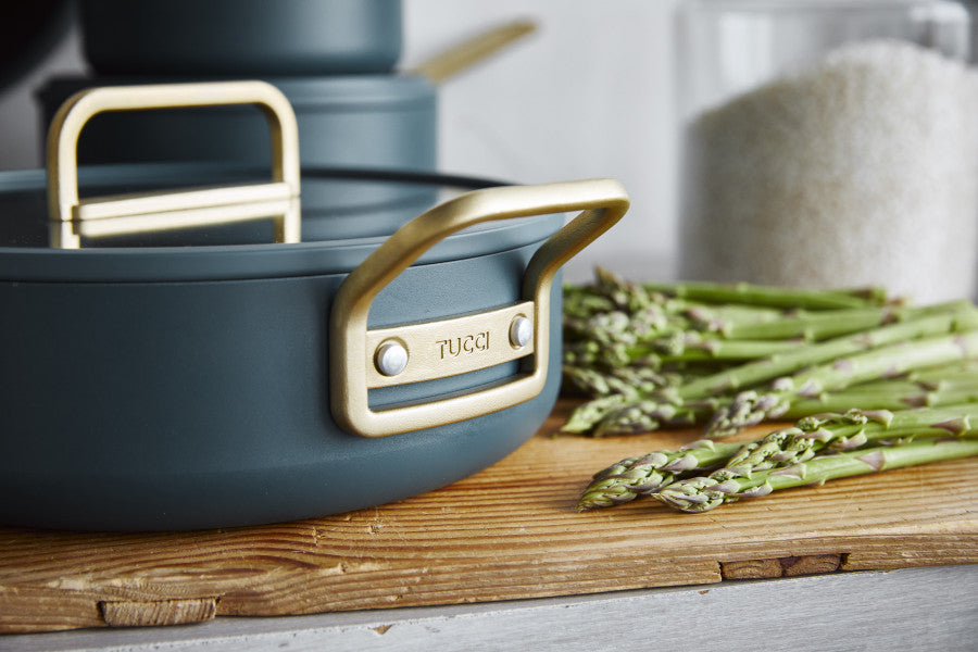 Stanley Tucci Ceramic Non-stick 11-Piece Cookware Set | Venetian Teal