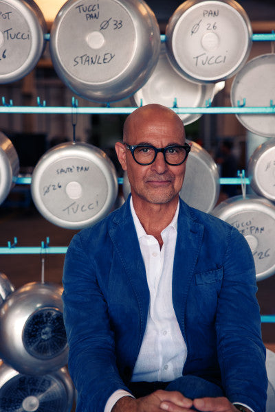 Stanley Tucci Ceramic Non-stick 11-Piece Cookware Set | Carrara White