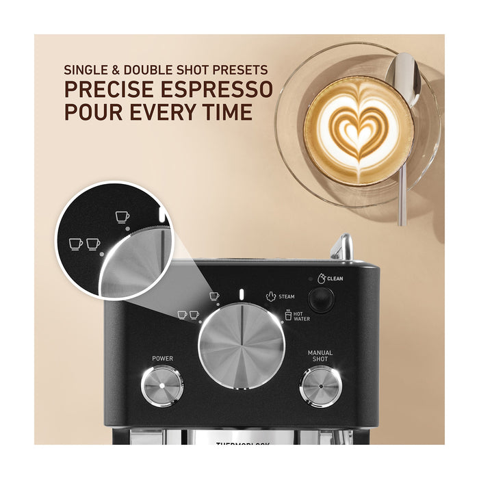 Sunbeam Origins Slimline Espresso Coffee Machine - Black