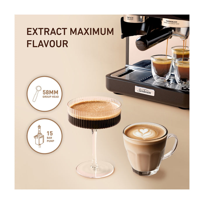 Sunbeam Origins Classic Espresso Coffee Machine - Black