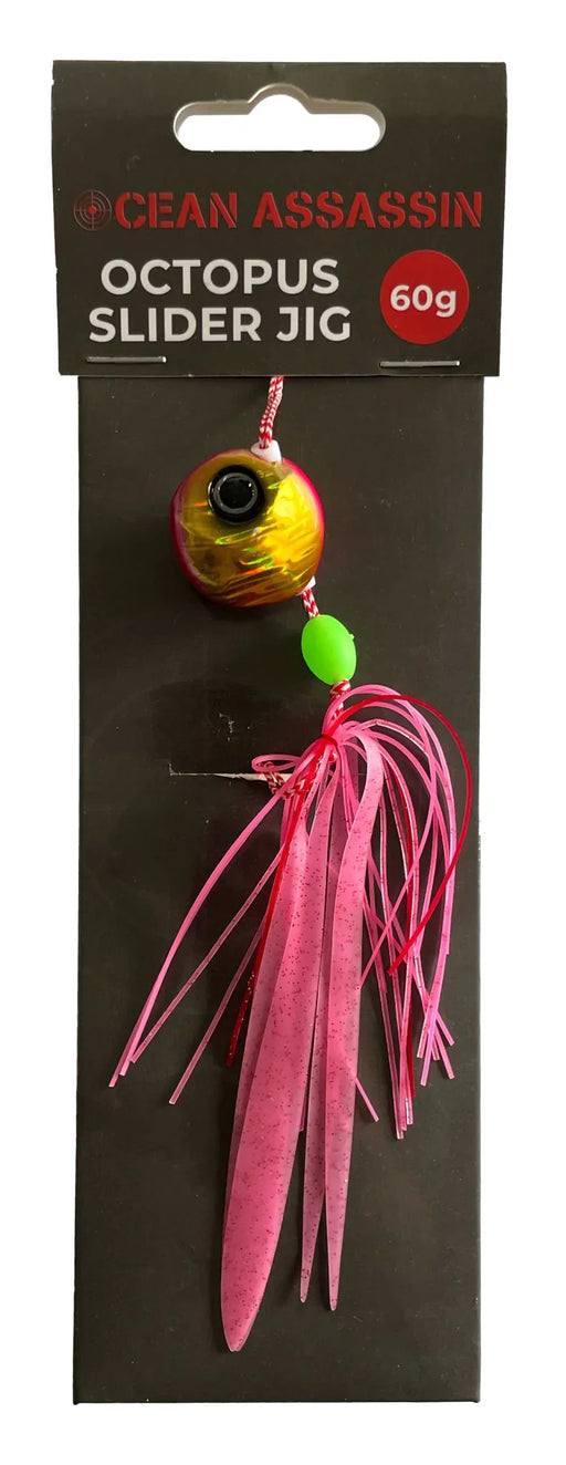 Ocean Assassin Octopus Slider Jig - Pink/Gold - 60g - LX2001 - Homewares, Outdoor, Phone Accessories, Cases, Speakers, Headphones + More -