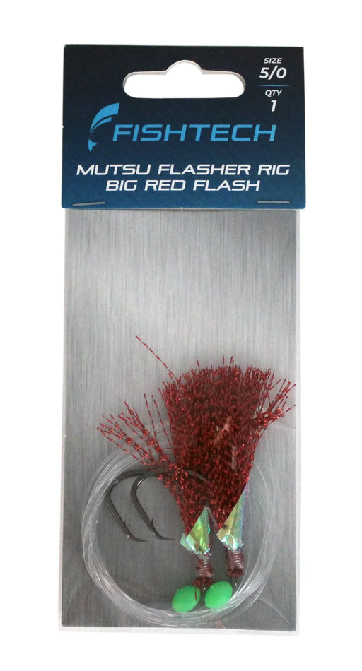 Fishtech 5/0 Mutsu Economy Flasher Rig - Red n Ready - LX2001 - Homewares, Outdoor, Phone Accessories, Cases, Speakers, Headphones + More -