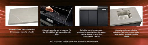 Crossray TCEK-16 eXtreme Electric Outdoor BBQ Kitchen with Sink Single Fridge - LX2001 - Homewares, Outdoor, Phone Accessories, Cases, Speakers, Headphones + More -