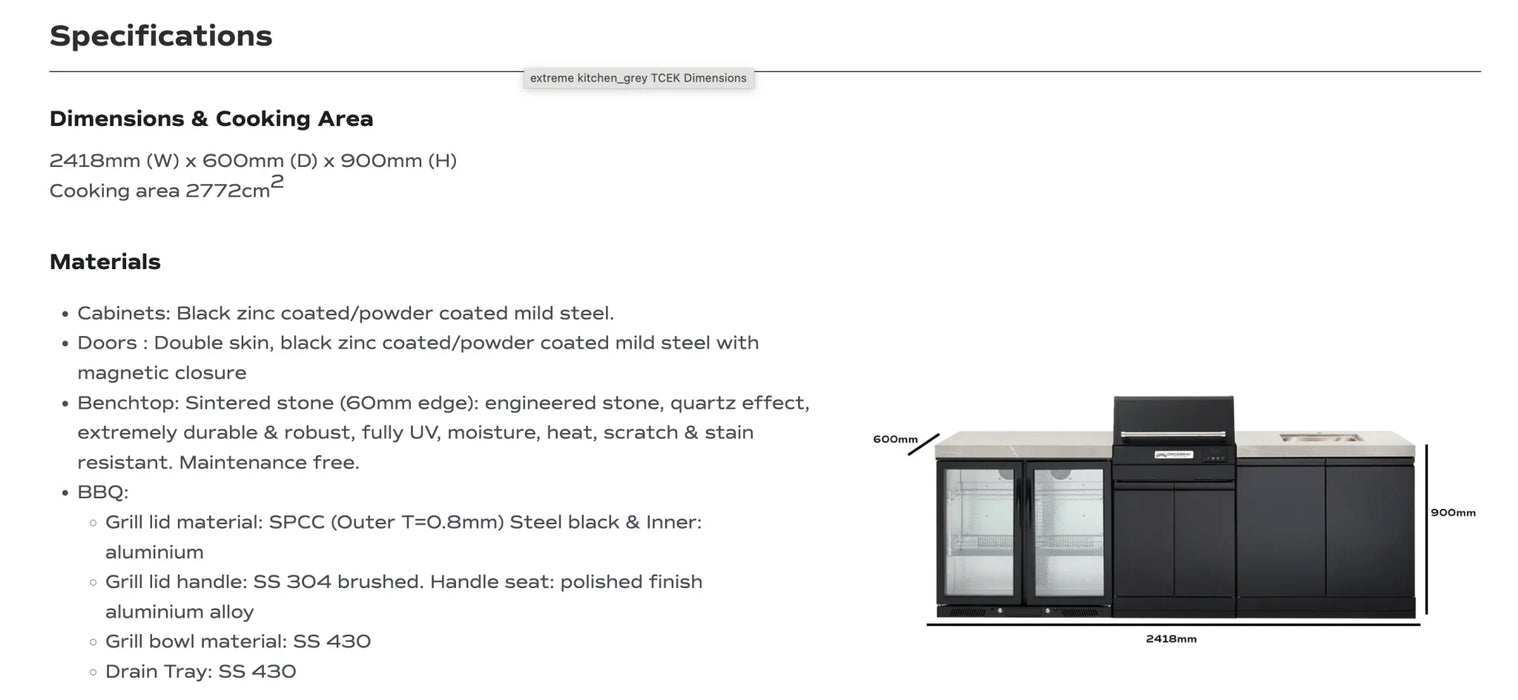 Crossray TCEK-15 eXtreme Electric Outdoor BBQ Kitchen Single Fridge Grey - LX2001 - Homewares, Outdoor, Phone Accessories, Cases, Speakers, Headphones + More -