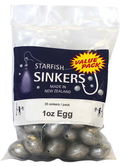 Starfish Egg Sinker Value Pack 1oz (35 per pack) - LX2001 - Homewares, Outdoor, Phone Accessories, Cases, Speakers, Headphones + More -