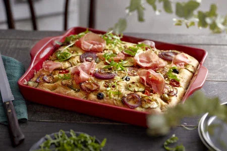 Emile Henry Focaccia Bread Baker - Burgundy - LX2001 - Homewares, Outdoor, Phone Accessories, Cases, Speakers, Headphones + More -