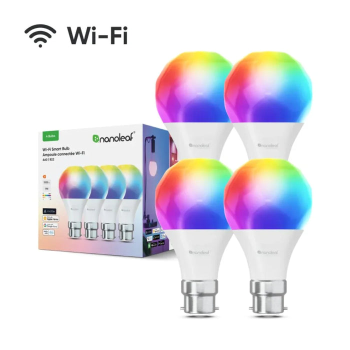 Nanoleaf Essentials Smart Bulb Light B22 (Wi-Fi) - 4 Pack - LX2001 - Homewares, Outdoor, Phone Accessories, Cases, Speakers, Headphones + More -