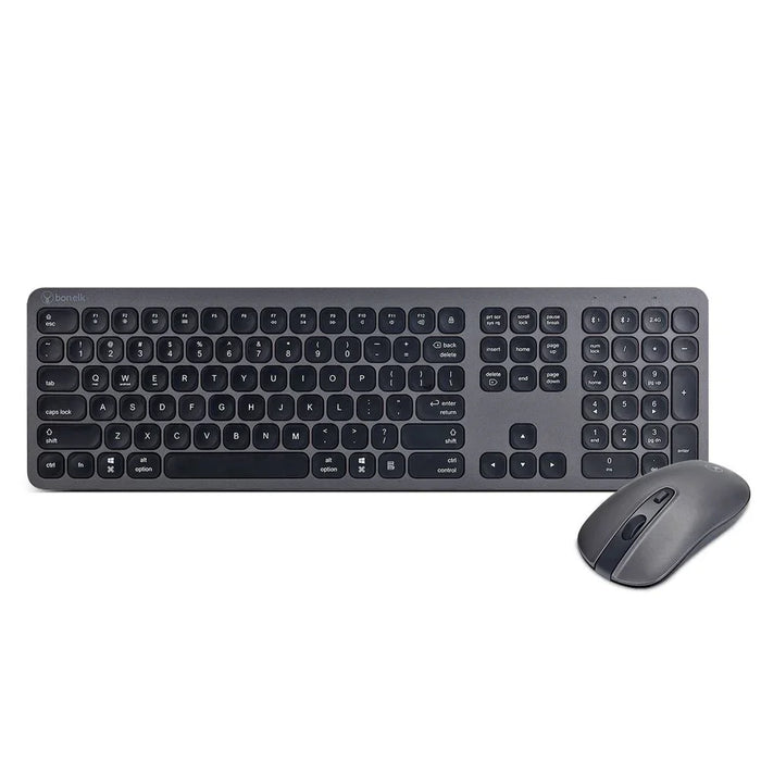 Bonelk KM-447 Slim Bluetooth Wireless Keyboard and Mouse Combo (Space Grey) - LX2001 - Homewares, Outdoor, Phone Accessories, Cases, Speakers, Headphones + More -