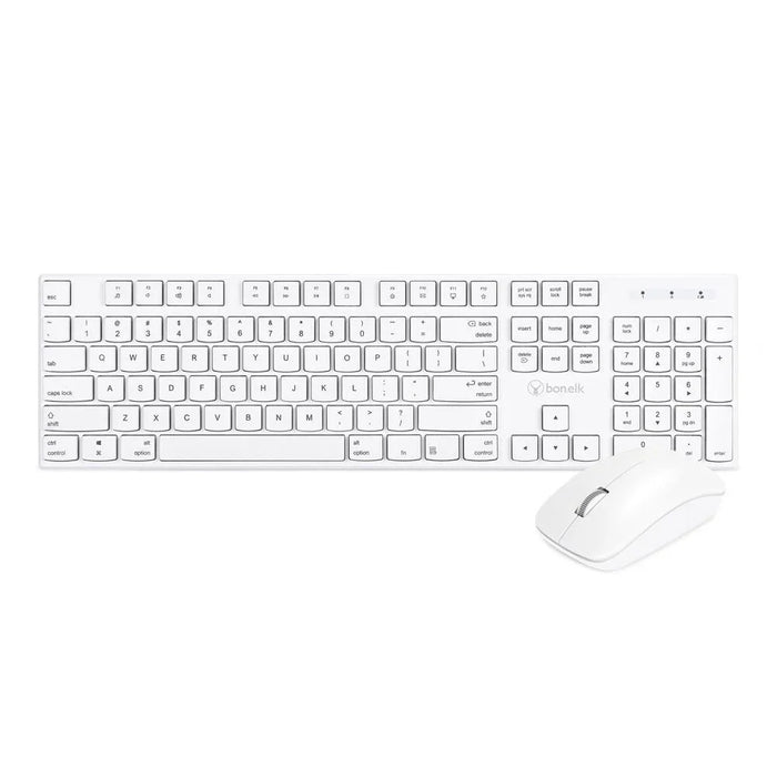 Bonelk KM-314 Slim Wireless Keyboard and Mouse Combo (White) - LX2001 - Homewares, Outdoor, Phone Accessories, Cases, Speakers, Headphones + More -