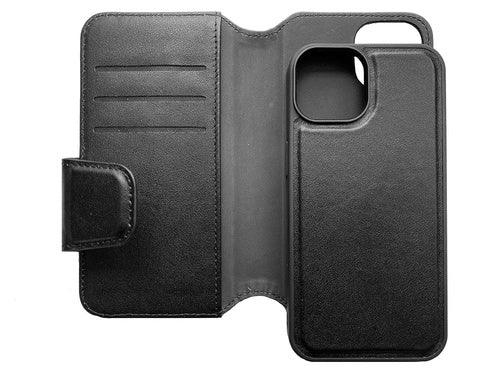 Mobling iPhone 16e/14 Case Leather Magnetic Wallet MS Black - LX2001 - Homewares, Outdoor, Phone Accessories, Cases, Speakers, Headphones + More -