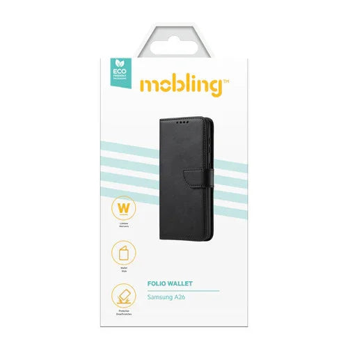 Mobling Samsung A26 Folio Wallet Case Black - LX2001 - Homewares, Outdoor, Phone Accessories, Cases, Speakers, Headphones + More -