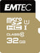 Emtec MicroSD Memory Card 32GB Class 10 With SD Adapter Gold - LX2001 - Homewares, Outdoor, Phone Accessories, Cases, Speakers, Headphones + More -