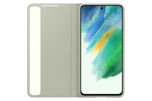 Samsung S21 FE Smart Clear View Cover Olive Case - LX2001 - Homewares, Outdoor, Phone Accessories, Cases, Speakers, Headphones + More -