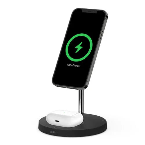 Belkin 2 in 1 Wireless Charger Mobile Airpods Black - LX2001 - Homewares, Outdoor, Phone Accessories, Cases, Speakers, Headphones + More -
