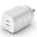 Belkin 65W Wall Charger Dual Port Type C GaN White - LX2001 - Homewares, Outdoor, Phone Accessories, Cases, Speakers, Headphones + More -