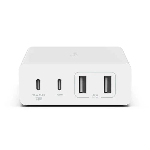 Belkin 108W Wall Charger 4 Port with Cable GaN White - LX2001 - Homewares, Outdoor, Phone Accessories, Cases, Speakers, Headphones + More -