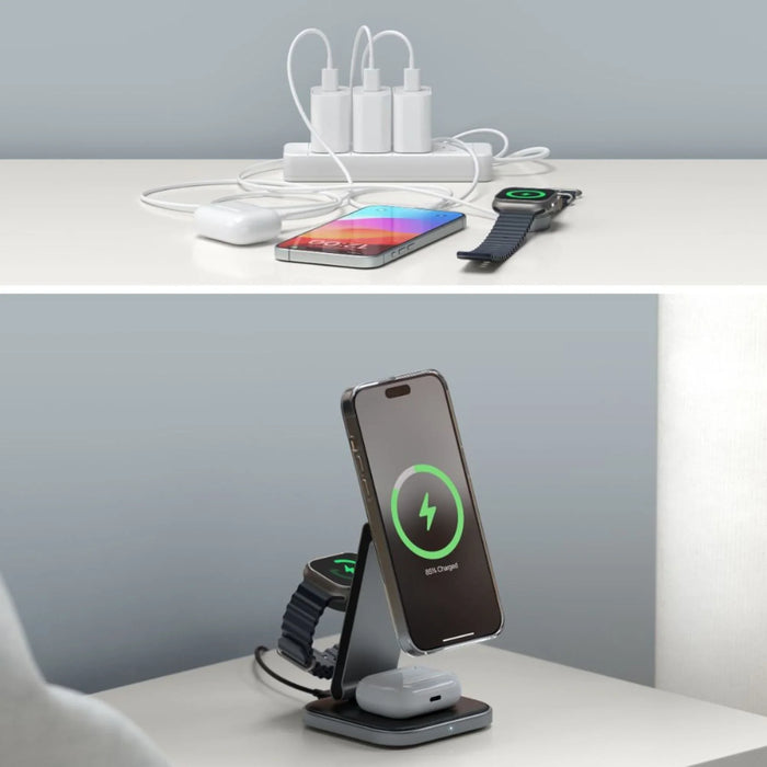 Satechi 3-in-1 Foldable Qi2 Wireless Charging Stand - LX2001 - Homewares, Outdoor, Phone Accessories, Cases, Speakers, Headphones + More -